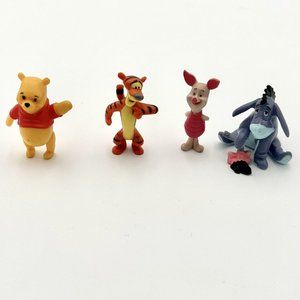 Vintage Disney Winnie the Pooh and Friends Figures Cake Toppers Figures Lot Of 4